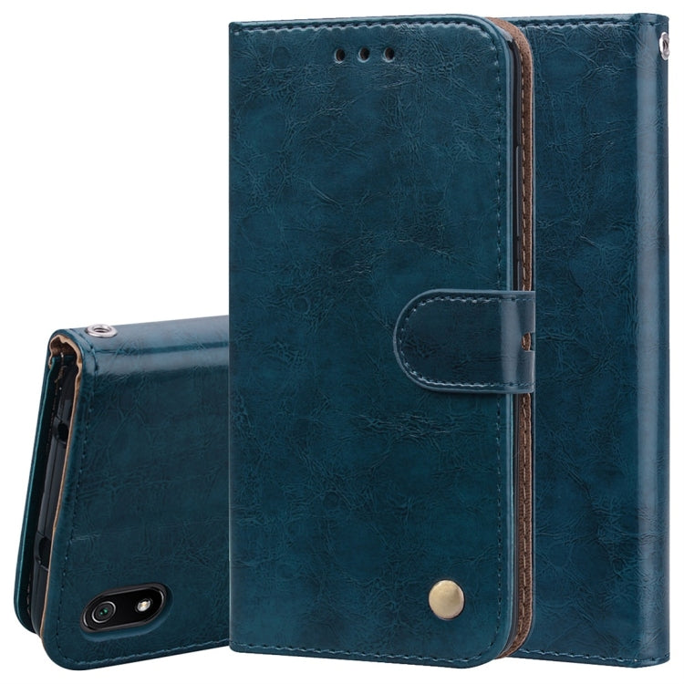 Custodia in pelle flip orizzontale con struttura in cera d'olio stile business per Xiaomi Redmi 7A, con supporto, slot per carte e portafoglio, For Xiaomi Redmi 7A
