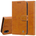 Custodia in pelle flip orizzontale con struttura in cera d'olio stile business per Xiaomi Redmi 7A, con supporto, slot per carte e portafoglio, For Xiaomi Redmi 7A