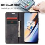 Custodia portafoglio in pelle con slot carte per OnePlus 7