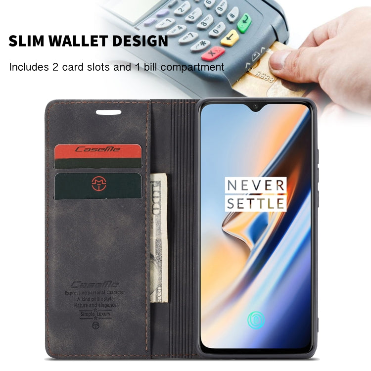 Custodia portafoglio in pelle con slot carte per OnePlus 7