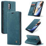 Custodia portafoglio in pelle con slot carte per OnePlus 7