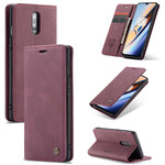 Custodia portafoglio in pelle con slot carte per OnePlus 7
