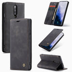 Custodia portafoglio in pelle con slot carte per OnePlus 7