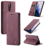 Custodia portafoglio in pelle con slot carte per OnePlus 7