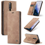 Custodia portafoglio in pelle con slot carte per OnePlus 7
