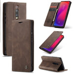 Custodia portafoglio in pelle con slot carte per OnePlus 7