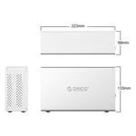 ORICO Honeycomb Series WS200RU3 SATA 3,5 pollici 20TB USB 3.0 Dual Bays Custodia per HDD/SSD in lega di alluminio con Raid, USB 3.0 Dual Bays with Raid
