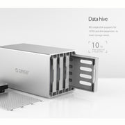 ORICO Honeycomb Series WS200RU3 SATA 3,5 pollici 20TB USB 3.0 Dual Bays Custodia per HDD/SSD in lega di alluminio con Raid, USB 3.0 Dual Bays with Raid