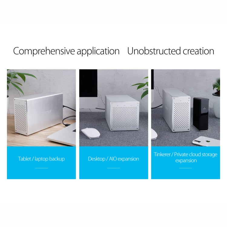ORICO Honeycomb Series WS200RU3 SATA 3,5 pollici 20TB USB 3.0 Dual Bays Custodia per HDD/SSD in lega di alluminio con Raid, USB 3.0 Dual Bays with Raid