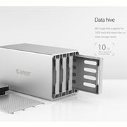ORICO Honeycomb Series WS400C3 SATA 3,5 pollici 40TB USB-C/Type-C 4 alloggiamenti HDD/SSD in lega di alluminio, USB-C / Type-C 4 Bays