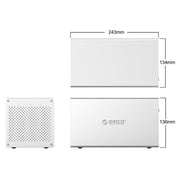 ORICO Honeycomb Series WS400U3 SATA 3,5 pollici 40TB USB 3.0 4 alloggiamenti HDD/SSD in lega di alluminio, USB 3.0 4 Bays