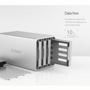 ORICO Honeycomb Series WS400U3 SATA 3,5 pollici 40TB USB 3.0 4 alloggiamenti HDD/SSD in lega di alluminio, USB 3.0 4 Bays