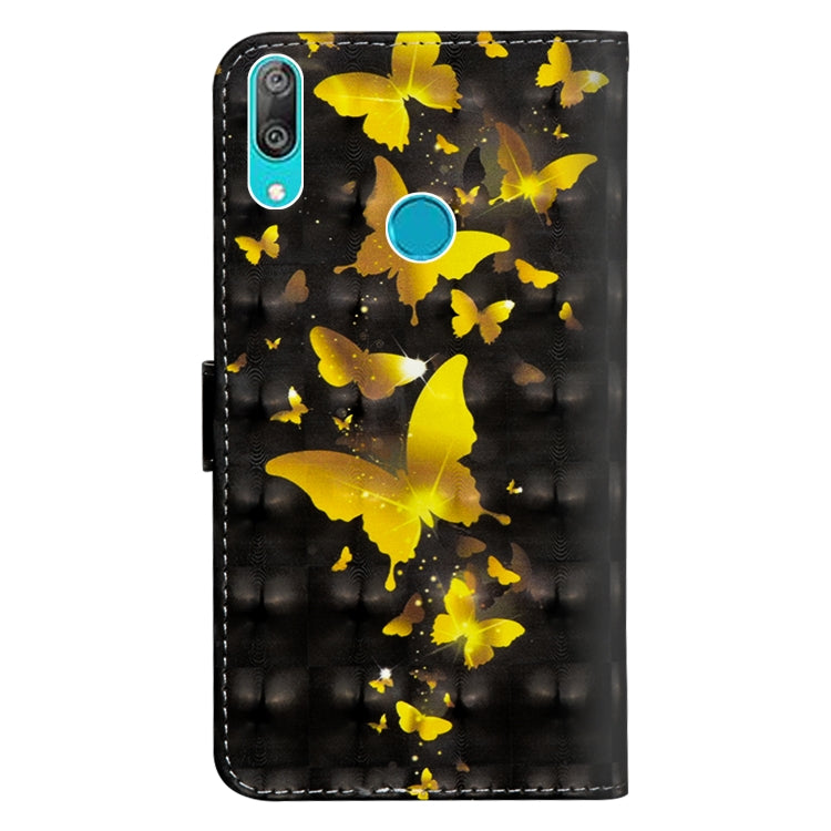 Modello di pittura 3D Flip orizzontale Custodia in pelle TPU + PU con supporto e slot per schede e portafoglio, For Huawei Y7 (2019) / Y7 Pro (2019) / Y7 Prime (2019), For Huawei Honor 8X