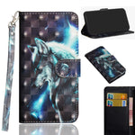 Modello di pittura 3D Flip orizzontale Custodia in pelle TPU + PU con supporto e slot per schede e portafoglio, For Huawei Y7 (2019) / Y7 Pro (2019) / Y7 Prime (2019), For Huawei Honor 8X