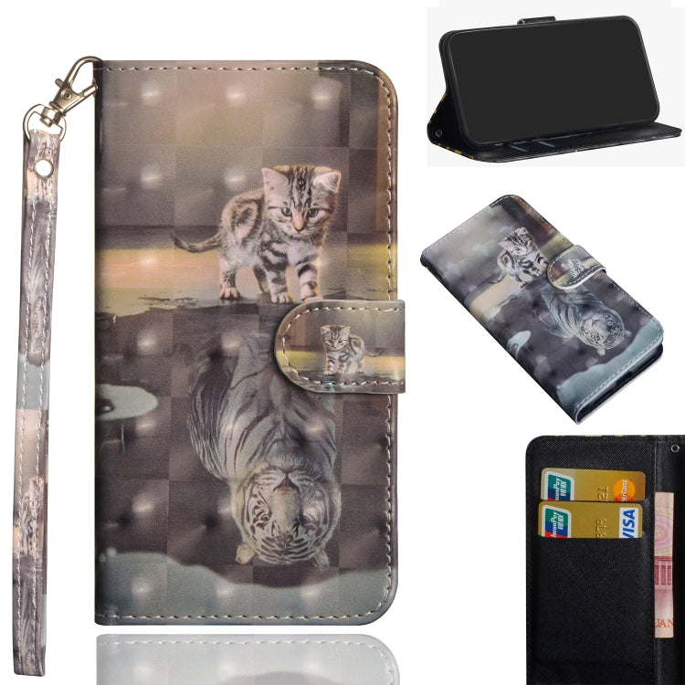 Modello di pittura 3D Flip orizzontale Custodia in pelle TPU + PU con supporto e slot per schede e portafoglio, For Huawei Y7 (2019) / Y7 Pro (2019) / Y7 Prime (2019), For Huawei Honor 8X