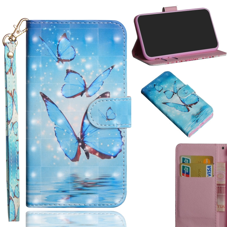 Modello di pittura 3D Flip orizzontale Custodia in pelle TPU + PU con supporto e slot per schede e portafoglio, For Huawei Y7 (2019) / Y7 Pro (2019) / Y7 Prime (2019), For Huawei Honor 8X