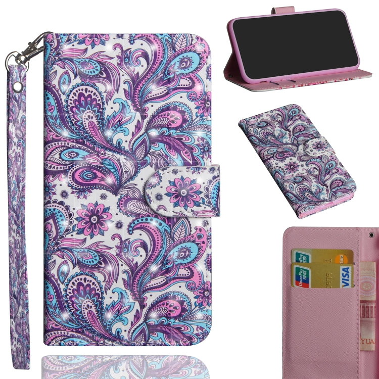 Modello di pittura 3D Flip orizzontale Custodia in pelle TPU + PU con supporto e slot per schede e portafoglio, For Huawei Y7 (2019) / Y7 Pro (2019) / Y7 Prime (2019), For Huawei Honor 8X