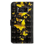 Custodia portafoglio flip TPU e pelle per Galaxy S8