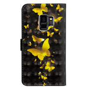 Custodia portafoglio flip TPU e pelle per Galaxy S9