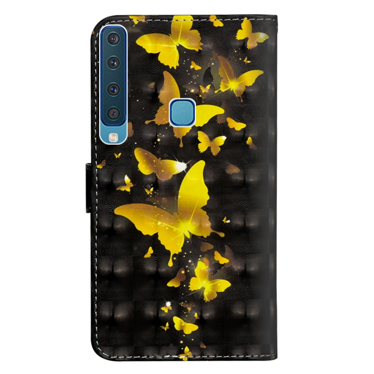 Custodia portafoglio flip TPU e pelle per Galaxy A9 2018
