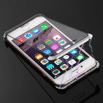 Custodia vetro temperato magnetica per iPhone 8