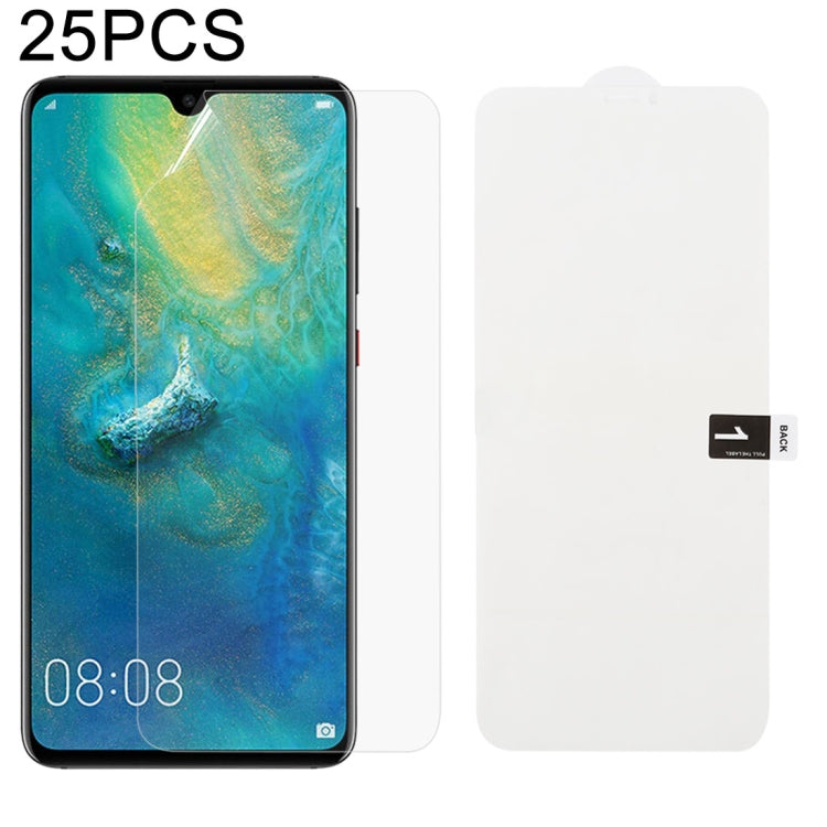 25 PCS Soft Hydrogel Film Full Cover Protezione frontale con cotone alcolico + Gratta e vinci per, For Huawei Honor 20 (25 PCS), For Huawei Honor 20 Pro (25 PCS), For Huawei P30 (25 PCS), For Huawei P30 Pro (25 PCS), For Huawei Mate 20 (25 PCS)        ...