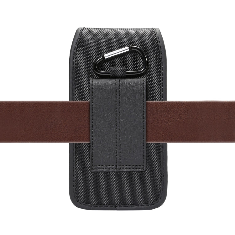 Marsupio in tessuto di nylon verticale universale multifunzionale in tessuto Oxford con slot per schede per smartphone da 6,4 pollici o inferiori, For 6.4 Inch