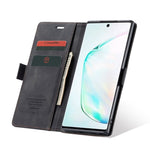 Custodia portafoglio in pelle con flip per Galaxy Note10+
