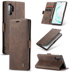 Custodia portafoglio in pelle con flip per Galaxy Note10+