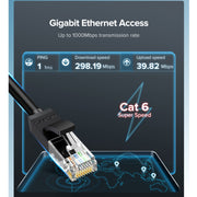 UGREEN NW102 Cat6 RJ45 Cavo Ethernet rotondo a doppino intrecciato domestico Gigabit, 1m, 2m, 3m, 5m, 8m, 10m, 15m, 20m