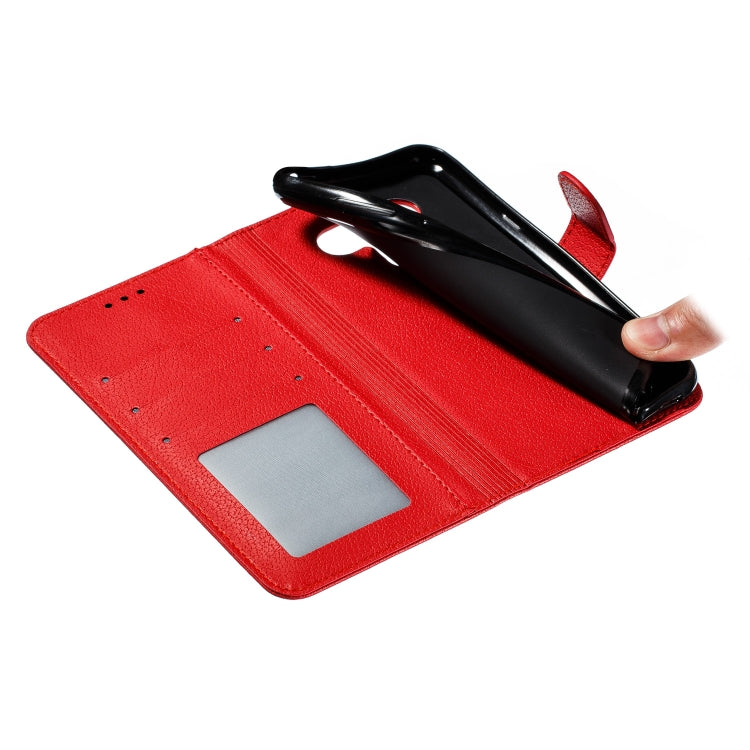 Custodia in pelle flip orizzontale con motivo a piume Litchi Texture con portafoglio, supporto e slot per carte, For LG K50, For LG Stylo 4, For LG Stylo 5, For OnePlus 7 Pro