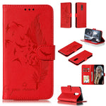 Custodia in pelle flip orizzontale con motivo a piume Litchi Texture con portafoglio, supporto e slot per carte, For LG K50, For LG Stylo 4, For LG Stylo 5, For OnePlus 7 Pro