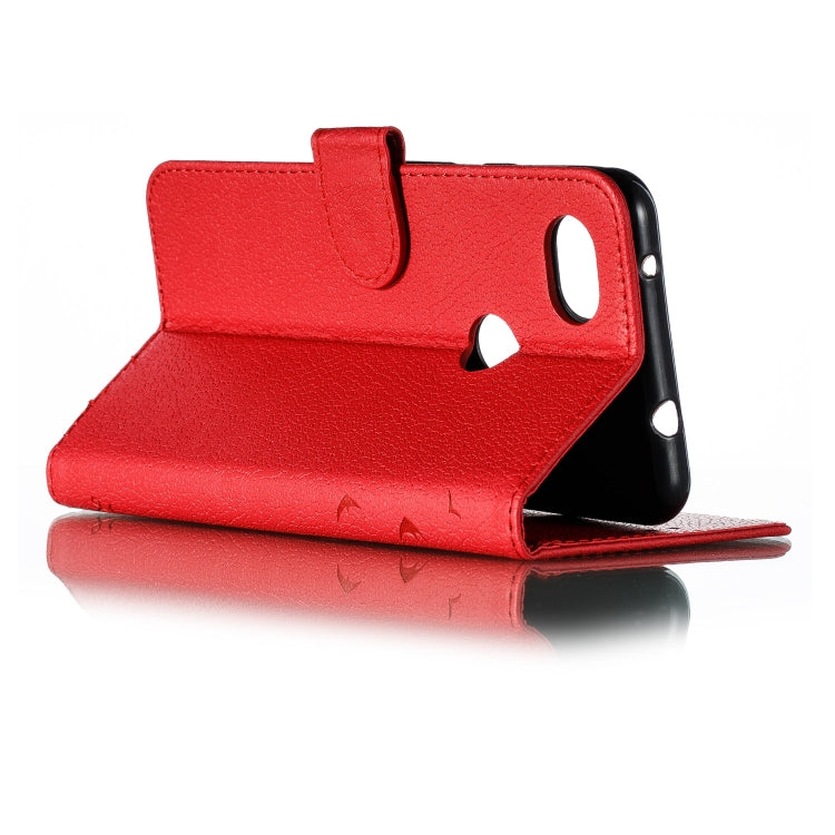 Custodia in pelle flip orizzontale con motivo a piume Litchi Texture con portafoglio, supporto e slot per carte, For Google Pixel 3a XL, For Google Pixel 4