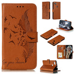 Custodia in pelle flip orizzontale con motivo a piume Litchi Texture con portafoglio, supporto e slot per carte, For Google Pixel 3a XL, For Google Pixel 4