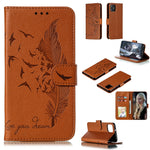 Custodia in pelle flip orizzontale con motivo a piume Litchi Texture con portafoglio, supporto e slot per carte, For Google Pixel 3a XL, For Google Pixel 4