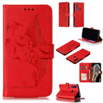 Custodia in pelle flip orizzontale con motivo a piume Litchi Texture con portafoglio, supporto e slot per carte, For Huawei P Smart Z / Y9 Prime (2019), For Huawei P20 Lite (2019) / Nova 5i, For Huawei P30, For Huawei P30 Lite, For Huawei P30 Pro