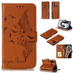 Custodia in pelle flip orizzontale con motivo a piume Litchi Texture con portafoglio, supporto e slot per carte, For Huawei P Smart Z / Y9 Prime (2019), For Huawei P20 Lite (2019) / Nova 5i, For Huawei P30, For Huawei P30 Lite, For Huawei P30 Pro