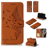 Custodia in pelle flip orizzontale con motivo a piume Litchi Texture con portafoglio, supporto e slot per carte, For Huawei P Smart Z / Y9 Prime (2019), For Huawei P20 Lite (2019) / Nova 5i, For Huawei P30, For Huawei P30 Lite, For Huawei P30 Pro