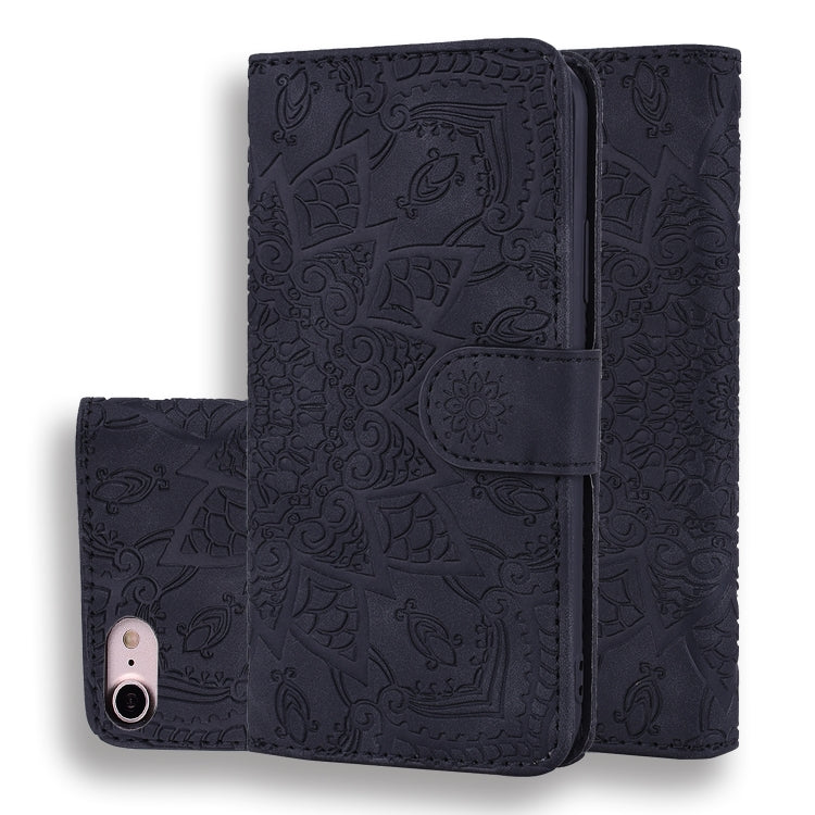 Custodia in pelle goffrata per iPhone SE/8/7/XS/11
