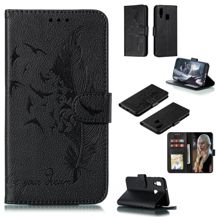 Custodia portafoglio in pelle per Galaxy A70 con slot carte