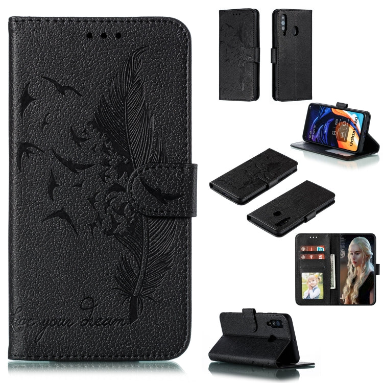 Custodia portafoglio in pelle per Galaxy A70 con slot carte