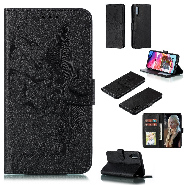 Custodia portafoglio in pelle per Galaxy A70 con slot carte