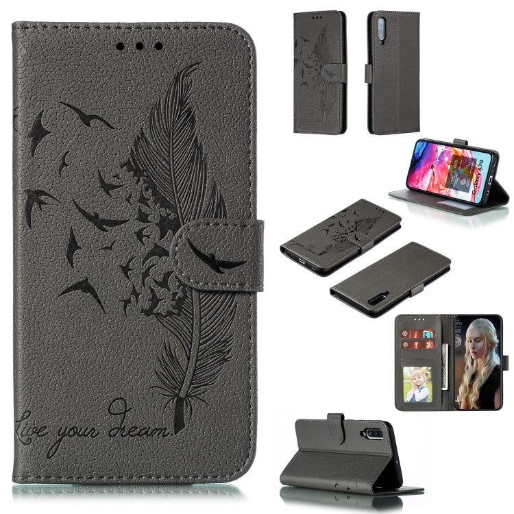Custodia portafoglio in pelle per Galaxy A70 con slot carte