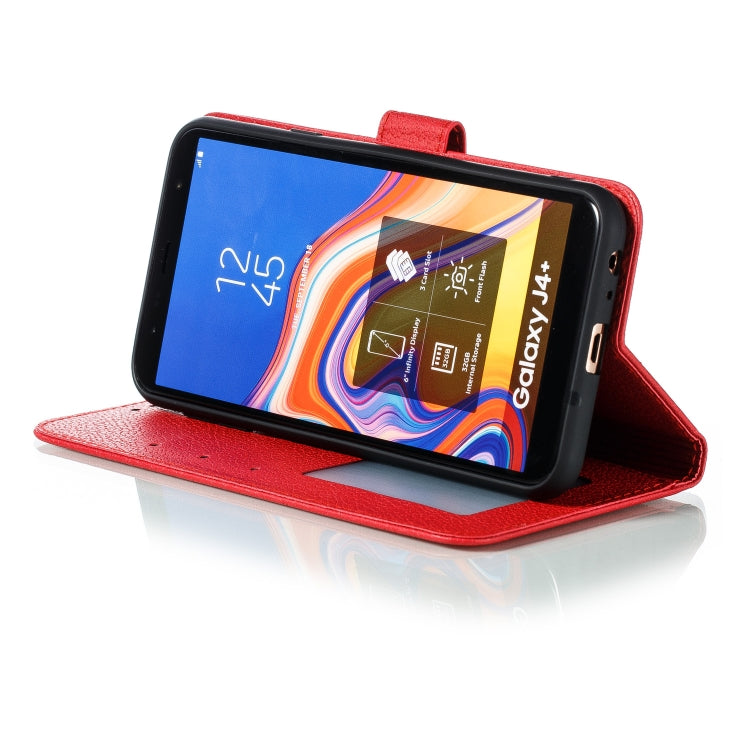Custodia portafoglio in pelle per Galaxy J6+ con slot carte