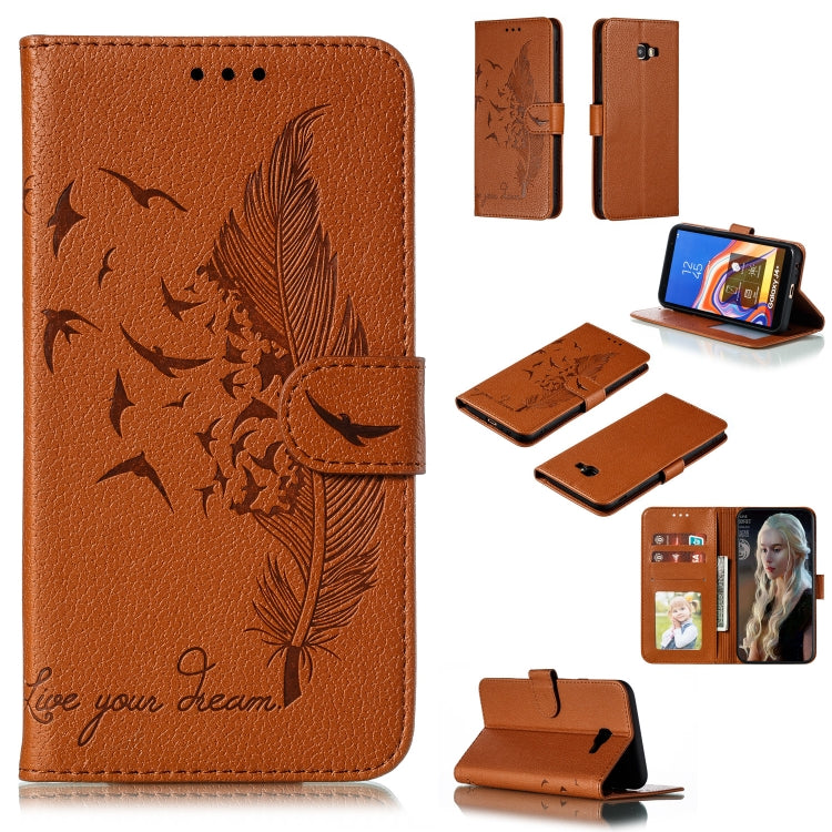 Custodia portafoglio in pelle per Galaxy J6+ con slot carte