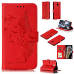 Custodia portafoglio in pelle per Galaxy J6+ con slot carte