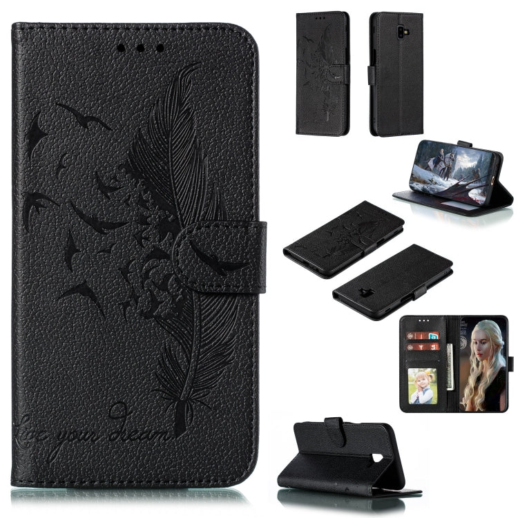 Custodia portafoglio in pelle per Galaxy J6+ con slot carte