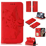Custodia portafoglio in pelle per Galaxy J6+ con slot carte