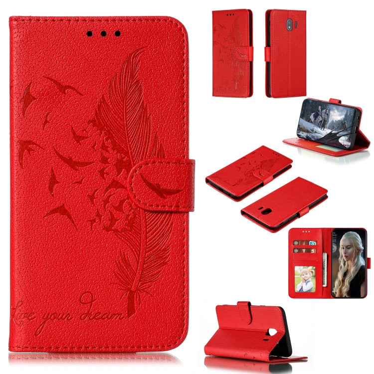 Custodia portafoglio in pelle per Galaxy J6+ con slot carte