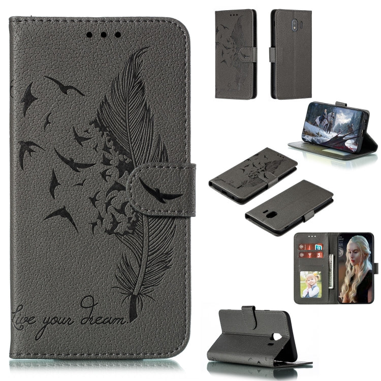 Custodia portafoglio in pelle per Galaxy J6+ con slot carte